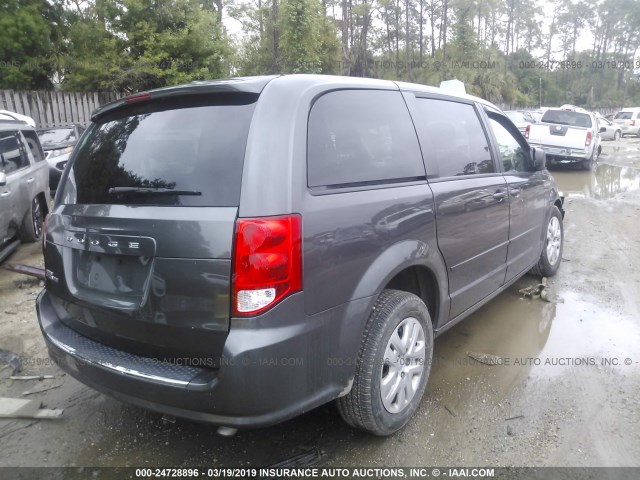 2C4RDGBG0FR511463 - 2015 DODGE GRAND CARAVAN SE GRAY photo 4