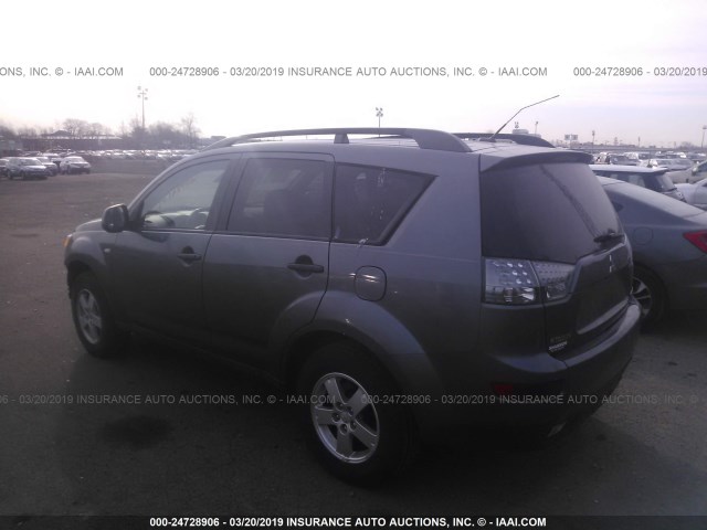 JA4MS31X67Z005342 - 2007 MITSUBISHI OUTLANDER ES/LS GRAY photo 3