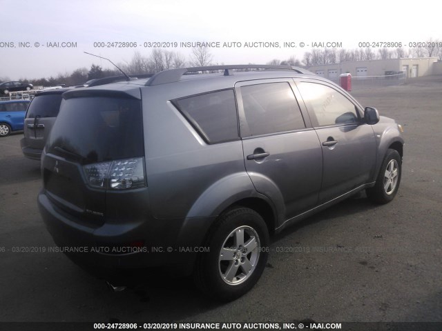 JA4MS31X67Z005342 - 2007 MITSUBISHI OUTLANDER ES/LS GRAY photo 4