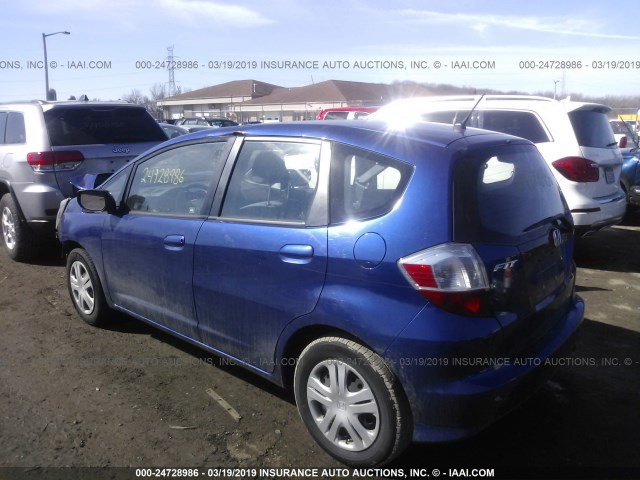 JHMGE8G20AS021084 - 2010 HONDA FIT BLUE photo 3