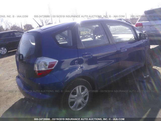 JHMGE8G20AS021084 - 2010 HONDA FIT BLUE photo 4