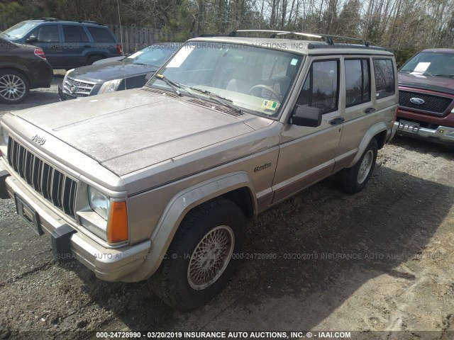 1J4FJ78S1RL133524 - 1994 JEEP CHEROKEE GOLD photo 2