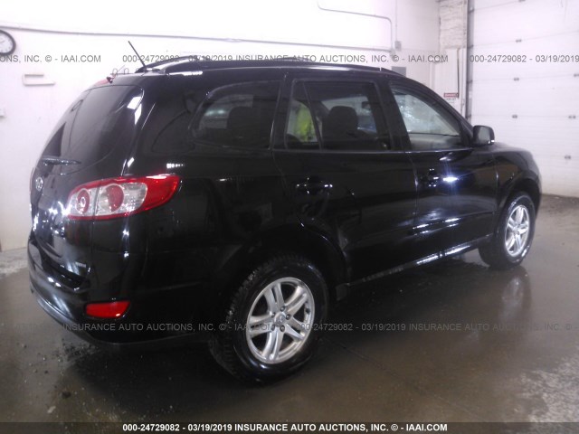 5XYZGDAB3CG115135 - 2012 HYUNDAI SANTA FE GLS BLACK photo 4