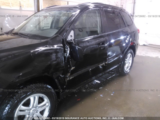 5XYZGDAB3CG115135 - 2012 HYUNDAI SANTA FE GLS BLACK photo 6