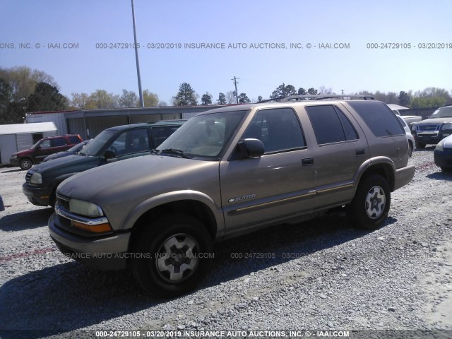 1GNDT13X54K159024 - 2004 CHEVROLET BLAZER GOLD photo 2