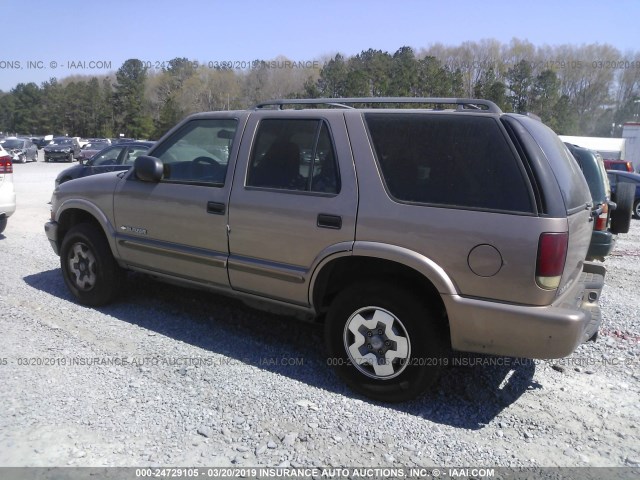 1GNDT13X54K159024 - 2004 CHEVROLET BLAZER GOLD photo 3