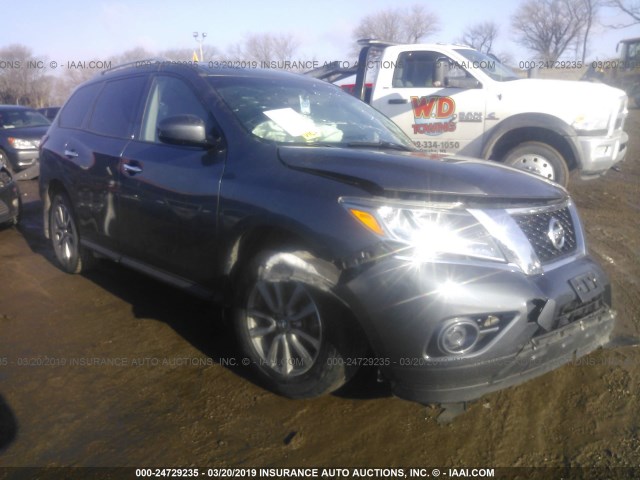 5N1AR2MMXEC728316 - 2014 NISSAN PATHFINDER S/SV/SL/PLATINUM GRAY photo 1