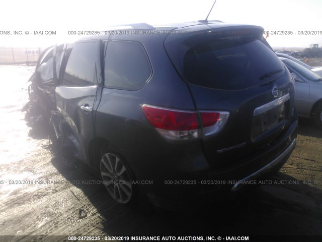 5N1AR2MMXEC728316 - 2014 NISSAN PATHFINDER S/SV/SL/PLATINUM GRAY photo 3