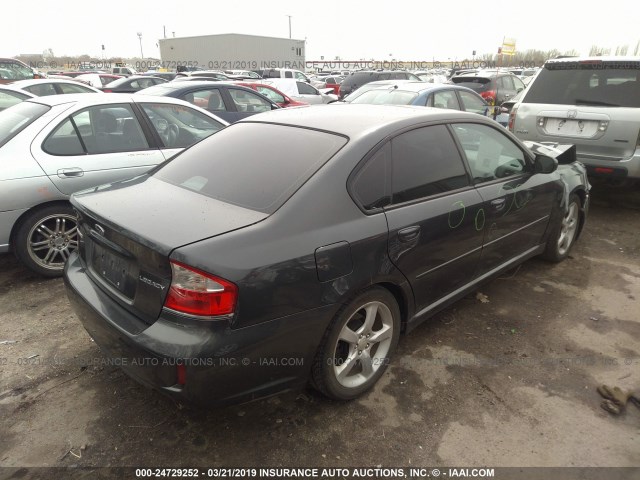 4S3BL616X97219705 - 2009 SUBARU LEGACY 2.5I GRAY photo 4