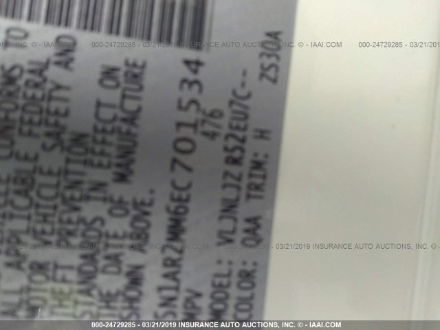 5N1AR2MM6EC701534 - 2014 NISSAN PATHFINDER S/SV/SL/PLATINUM WHITE photo 9