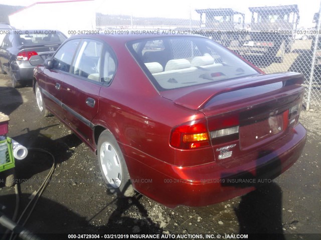 4S3BE635127204269 - 2002 SUBARU LEGACY L RED photo 3