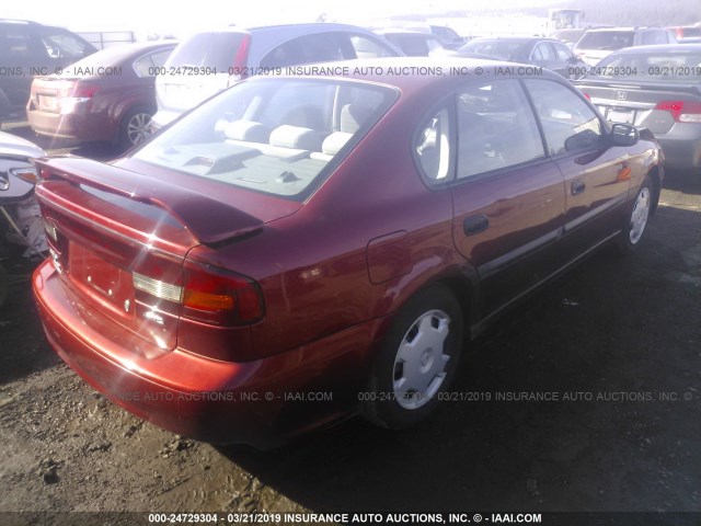 4S3BE635127204269 - 2002 SUBARU LEGACY L RED photo 4