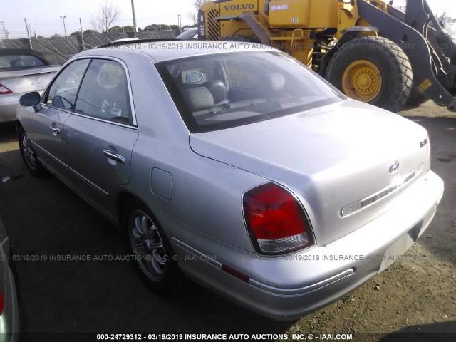 KMHFU45E02A209709 - 2002 HYUNDAI XG 350 SILVER photo 3