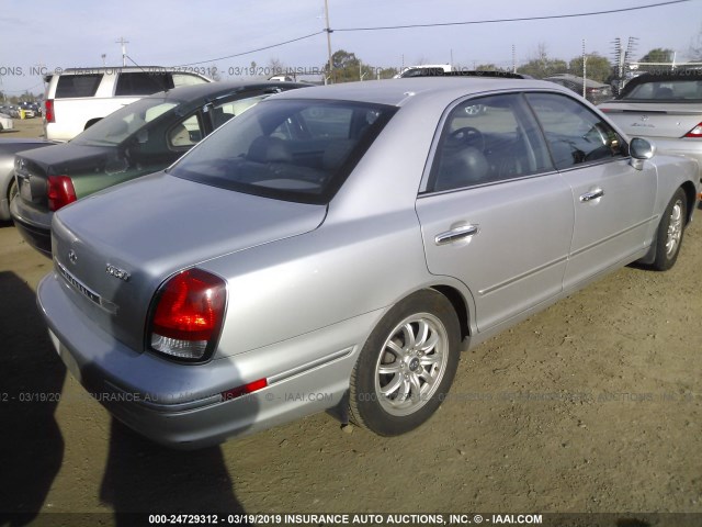 KMHFU45E02A209709 - 2002 HYUNDAI XG 350 SILVER photo 4