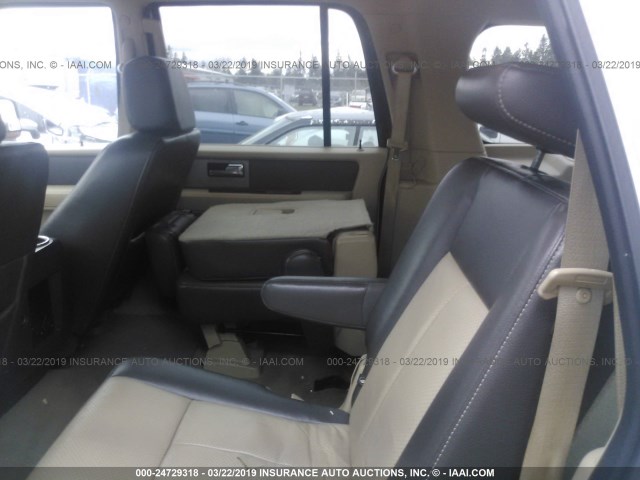 1FMFK18537LA38868 - 2007 FORD EXPEDITION EL EDDIE BAUER WHITE photo 8