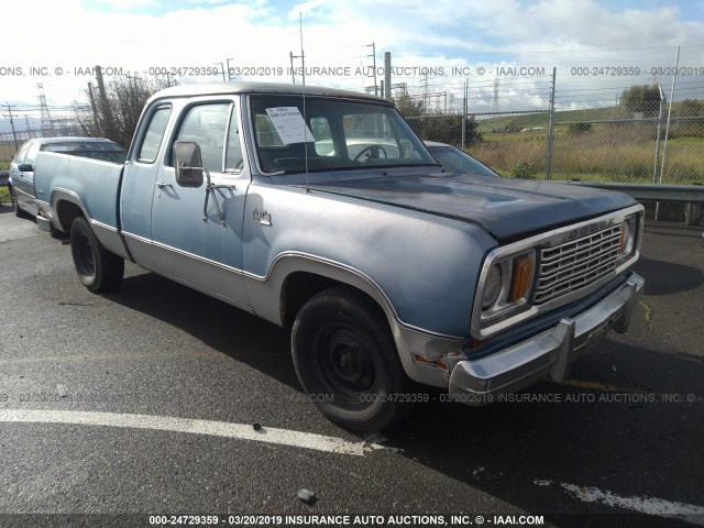 D17AF3S220175 - 1973 DODGE D100  BLUE photo 1