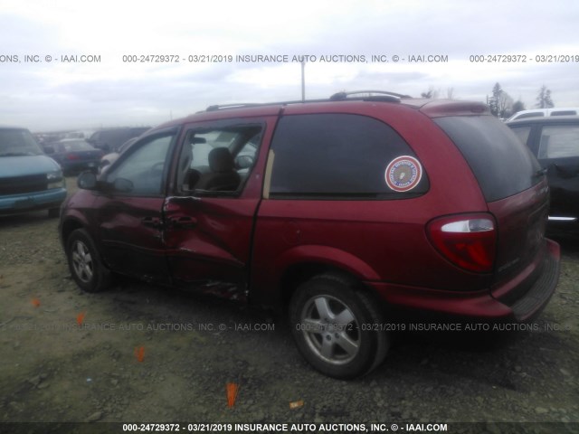 2D8GP44L37R130863 - 2007 DODGE GRAND CARAVAN SXT RED photo 3