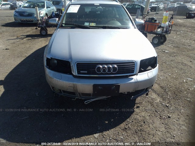 WAUVT68E74A131486 - 2004 AUDI A4 3.0 AVANT QUATTRO SILVER photo 6