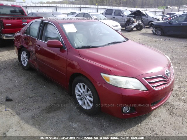 4T4BF3EK0BR176448 - 2011 TOYOTA CAMRY SE/LE/XLE RED photo 1