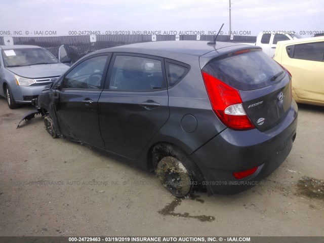 KMHCT5AE6DU100402 - 2013 HYUNDAI ACCENT GLS/GS GRAY photo 3