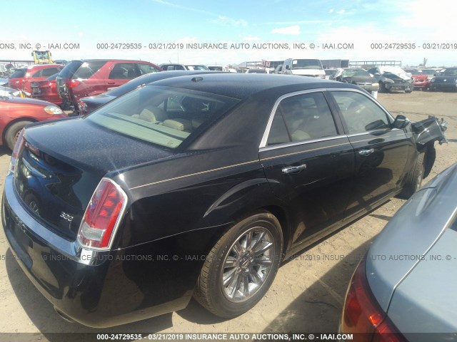 2C3CCACGXCH255973 - 2012 CHRYSLER 300 LIMITED BLACK photo 4