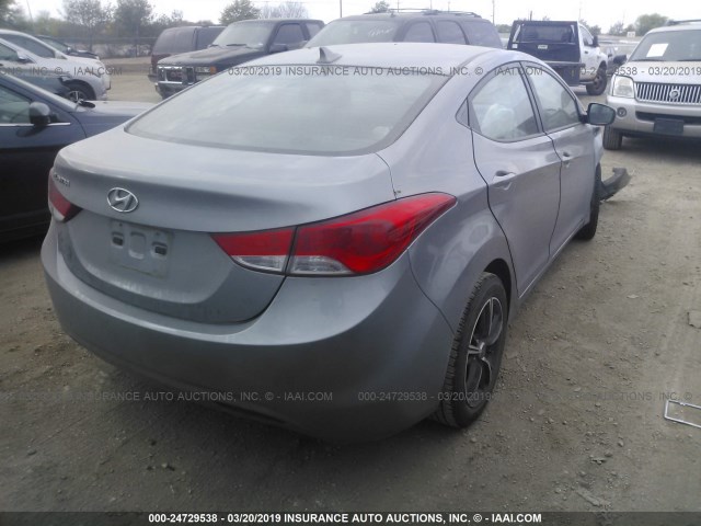 KMHDH4AE2DU556235 - 2013 HYUNDAI ELANTRA GLS/LIMITED SILVER photo 4