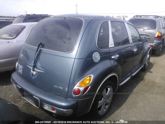 3C8FY78G43T555052 - 2003 CHRYSLER PT CRUISER GT BLUE photo 4