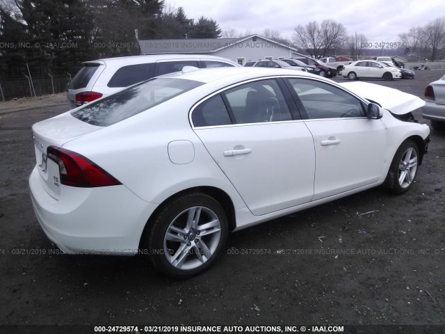 YV1612TK8F2353058 - 2015 VOLVO S60 PREMIER WHITE photo 4