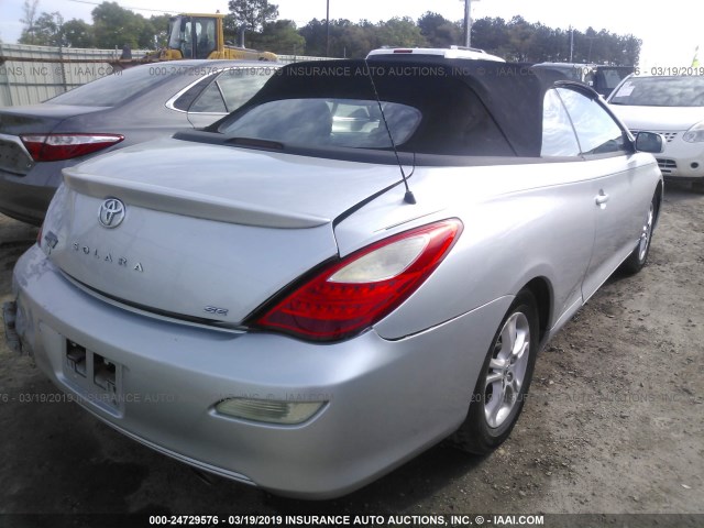 4T1FA38P87U134019 - 2007 TOYOTA CAMRY SOLARA SE/SLE SILVER photo 4