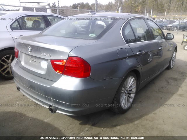 WBAPL5C53BA742994 - 2011 BMW 335 XI GRAY photo 4