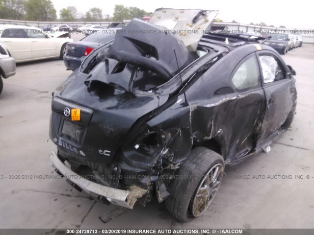 JTKDE3B74A0304943 - 2010 TOYOTA SCION TC BLACK photo 4