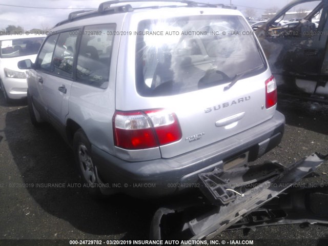 JF1SF63562H742656 - 2002 SUBARU FORESTER L SILVER photo 3