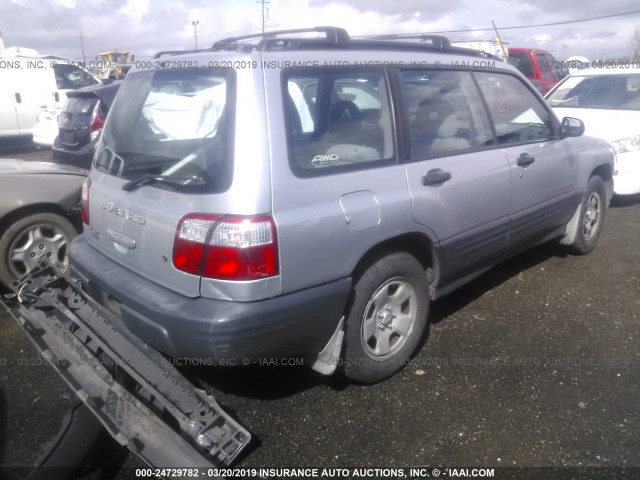 JF1SF63562H742656 - 2002 SUBARU FORESTER L SILVER photo 4