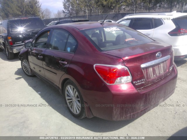 JF1GJAH62CH008137 - 2012 SUBARU IMPREZA LIMITED RED photo 3