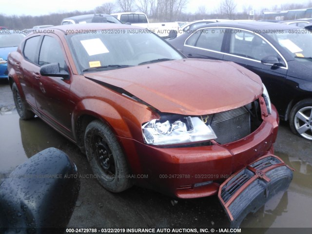 1B3LC46KX8N598800 - 2008 DODGE AVENGER SE ORANGE photo 1