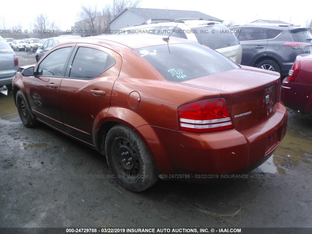 1B3LC46KX8N598800 - 2008 DODGE AVENGER SE ORANGE photo 3