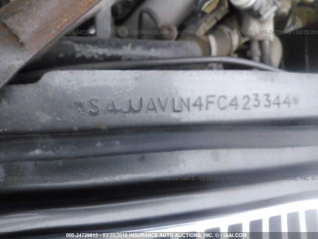 SAJJAVLN4FC423344 - 1985 JAGUAR 4 DOOR  GRAY photo 9