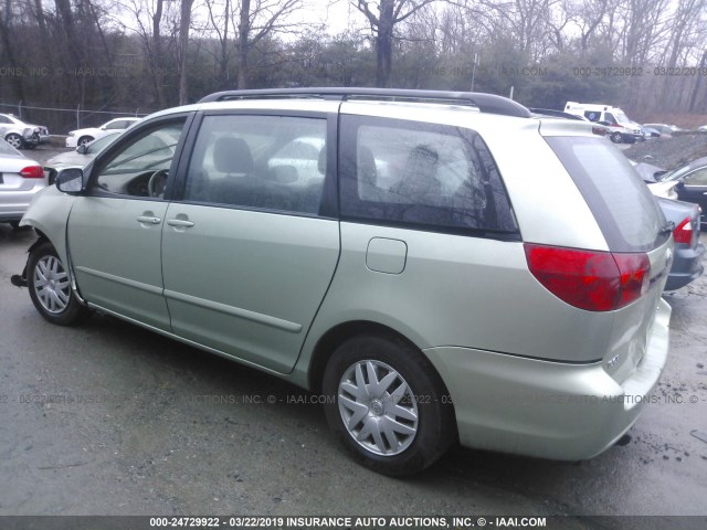 5TDZK23C59S231702 - 2009 TOYOTA SIENNA CE/LE GREEN photo 3