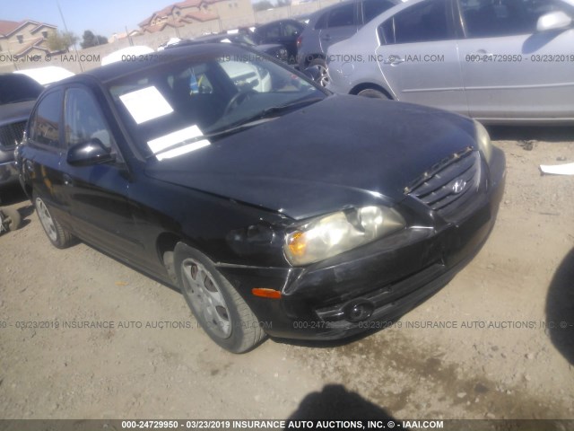 KMHDN46D05U122910 - 2005 HYUNDAI ELANTRA GLS/GT BLACK photo 1