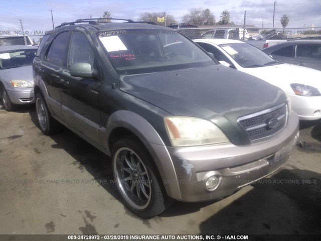 KNDJD733135068886 - 2003 KIA SORENTO EX/LX GREEN photo 1