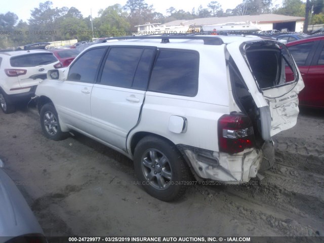 JTEGP21A860105192 - 2006 TOYOTA HIGHLANDER LIMITED WHITE photo 3