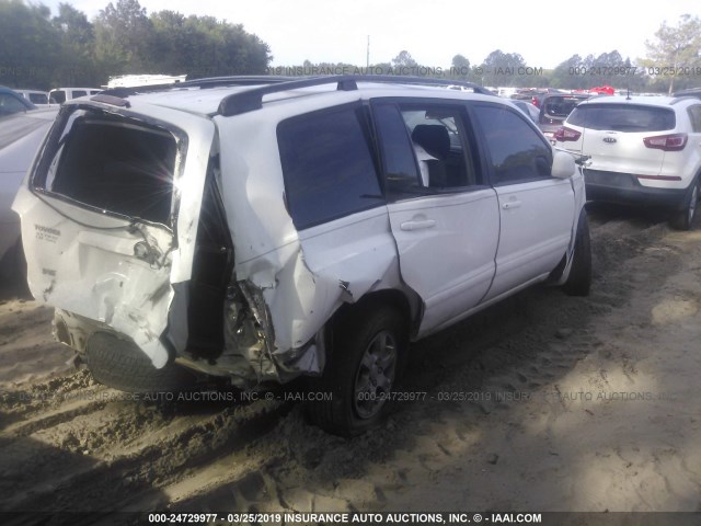 JTEGP21A860105192 - 2006 TOYOTA HIGHLANDER LIMITED WHITE photo 4