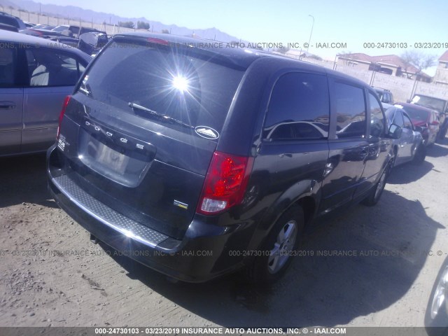 2C4RDGCG5CR204672 - 2012 DODGE GRAND CARAVAN SXT BLACK photo 4