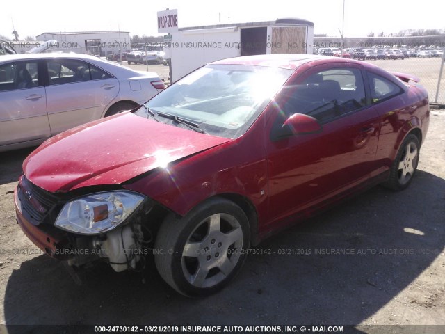 1G1AM18B987222147 - 2008 CHEVROLET COBALT SPORT RED photo 2