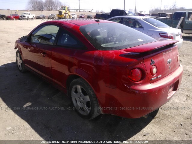 1G1AM18B987222147 - 2008 CHEVROLET COBALT SPORT RED photo 3