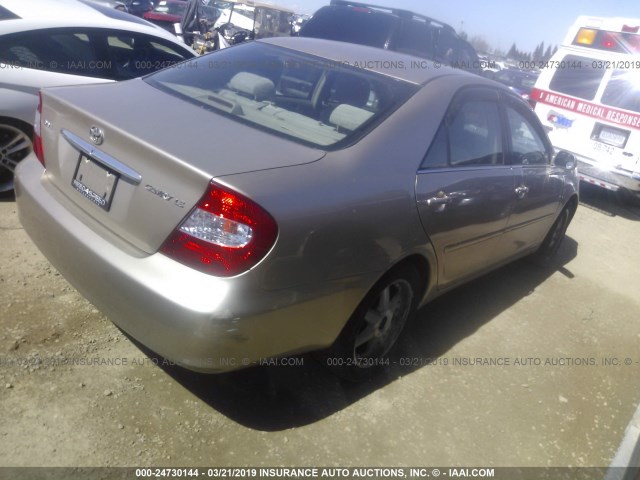 4T1BE32K63U662779 - 2003 TOYOTA CAMRY LE/XLE/SE Champagne photo 4