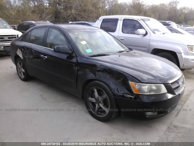 5NPEU46F36H030540 - 2006 HYUNDAI SONATA GLS/LX BLACK photo 1