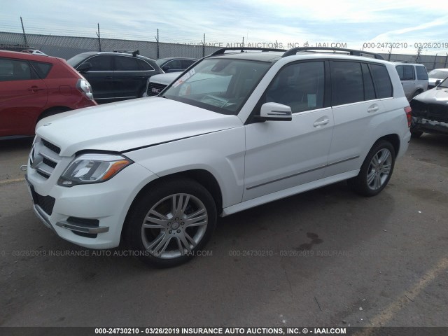 WDCGG0EB0EG183199 - 2014 MERCEDES-BENZ GLK 250 BLUETEC WHITE photo 2