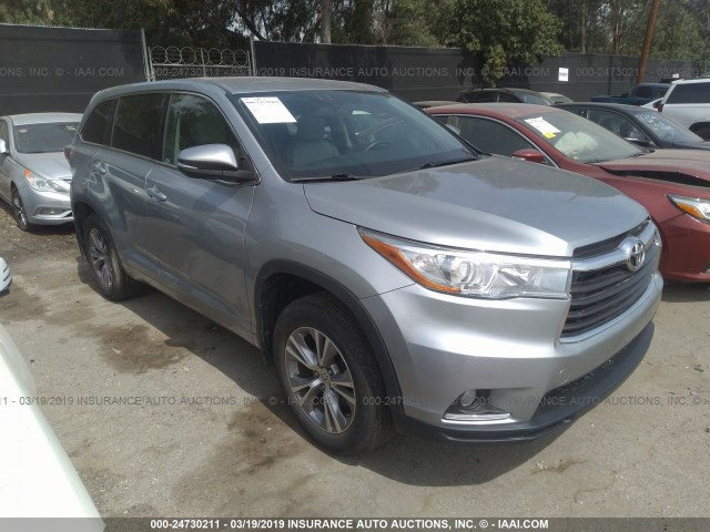 5TDBKRFH2FS196243 - 2015 TOYOTA HIGHLANDER LE/LE PLUS SILVER photo 1