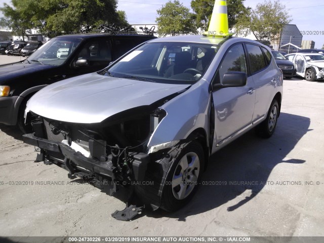 JN8AS5MT8DW502780 - 2013 NISSAN ROGUE S/SV GRAY photo 2